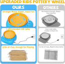 Vinkp Pottery Wheel for Kids - Complete Pottery Painting Kit Arts and Crafts for Kids Ages 8-12 with Air Clay Art Supplies for Girls Boys Toys Birthday Christmas Gifts for 6 7 8 9 10 11 12 - Blue by TinyTreasures Baby Boutique