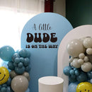 A Little Dude is On The Way Decal - Baby Shower Party Decorations, Gender Reveal Party Supplies, Balloon Arch Background Wall Decor, Party Photo Props Dude Sign Wall Decal (Dude Decal) by TinyTreasures Baby Boutique