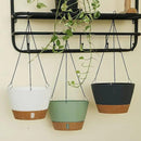 ZMTECH Hanging Planters for Indoor Plants Set of 2 Self Watering Hanging Pots Hanging Baskets Hanging Flower Pots for Outdoor Hanging Plants(8 Inch, Green)