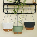 ZMTECH 8 Inch Hanging Planters for Indoor Plants, Hanging Baskets for Plants Outdoor with Visible Water Level, Hanging Flower Pots with Drainage Holes & Removable Tray(2 Pack, White) by CozyNest Decor
