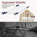APEXCHASER Clothes Drying Rack Foldable, Large Drying Rack Clothing, Winged Laundry Rack Folding Indoor Outdoor, Metal Clothes Airer for Bedding Towel Sweater Heavy Duty, 68.9" X 22" X 39.3", White by CozyNest Decor