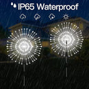 Solar Outdoor Lights,4 Pack 120 LED Waterproof Solar Firework Lights are 8 Modes Decorative Sparkles Stake Landscape Light,Garden Copper Wire Firework Lamp for Backyard Lawn Patio Decor(Cool White) by GreenHaven Gardens