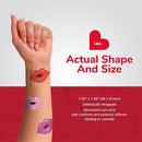 BioSwiss Bandages, Lips Shaped Self Adhesive Bandage, Latex Free Sterile Wound Care, Fun First Aid Kit Supplies for Kids, 24 Count by TinyTreasures Baby Boutique