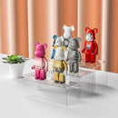 Clear Display Risers Shelf 3pcs, Countertop Rectangular Acrylic Display Storage Organizer, Acrylic Stands for Funko Pop Figure, Cosmetics, Bags, Shoes, Toys, Collectibles - 12- 4'', 5'', 6'' by CozyNest Decor