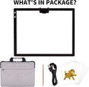 KOBAIBAN Wireless A3 Light Pad with Carry Bag, Foldable Stand, Top Clip, 3 Colors/Stepless/6-level Dimmable Brightness Rechargeable tracing Light Box/Board for Cricut Weeding Vinyl, Diamond Painting by TinyTreasures Baby Boutique