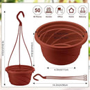 Tioncy 50 Pcs Plastic Hanging Planter Round Hanging Pot for Plants Containers with Hook Flower Plant Pots Holders for Outdoor Indoor Plant Balcony Garden Decor(Coffee) by GreenHaven Gardens