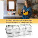 4-Cell Clear Seasoning Rack Spice Box, Storage Container Condiment Jars Acrylic Seasoning Box with Cover and Spoon (Basic Clear) by CozyNest Decor