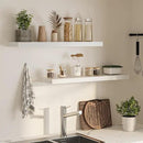 Floating Shelves for Wall,40" W x 8" D x 1.5" H, Wooden Wall Mounted Display Shelves with Invisible Brackets for Living Room, Bedroom, Bathroom, Kitchen Decor and Storage, Set of 2, White by CozyNest Decor