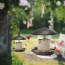 Pack of 2 Bird Feeder for Backyard Birds. Bronze by CozyNest Decor