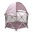 Baby Delight Go with Me Eclipse Deluxe Portable Playard | Playpen | Sun Canopy | Indoor and Outdoor | Ultra Padded Nylon Floor | Canyon Rose by TinyTreasures Baby Boutique