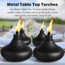 2 Pack Metal Table Top Torches, 24.5oz Citronella Torches for Outside, Refillable Flame Light Torch, Decorative Tabletop Lantern for Yard, Patio, Deck, Garden, Party, Landscape by GreenHaven Gardens