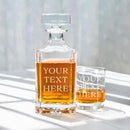Gifts Inscribed Custom Text Whiskey Decanter & Glasses Set of 2 – Engraved Glass Cups Drinking Glasses Set of 2 – Personalized Whiskey Glasses Drinking Set – Customized Whisky Glassware Gift for Him by CozyNest Decor