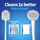 Disposable Toilet Brush Cleaning System, Two Sets of Wands and 60p Refills Pads Replacement Heads, Wall Mounted Toliet Stick Wand Starter Kit Bathroom Maintenance, Toilet Bowl Cleaner Holder by CozyNest Decor