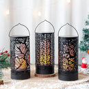 TRIROCKS Set of 3 LED Cordless Metal Lantern with Timer 7" H Moving Flame Lamp Battery Operated Breathing Lamp Floral Hollow LED Hanging Lighting for Indoor/Outdoor Patio Garden Party Gift by GreenHaven Gardens
