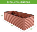 Best Choice Products 8x4x2ft Outdoor Metal Raised Garden Bed, Deep Root Planter Box for Vegetables, Flowers, Herbs, and Succulents w/ 478 Gallon Capacity - Terracotta by GreenHaven Gardens