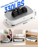 Vibration Plate Exercise Machine, Full Body Shaker Workout Vibration Plate for Lymphatic Drainage Weight Loss, Waver Vibrating Fitness Platform with Resistance Bands, Low Noise Home Fitness for Adults by CozyNest Decor