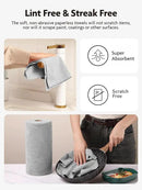 Fantasticlean Microfiber Cleaning Cloth Roll -90 Pack, Tear Away Microfiber Towels, 12" x 12", Reusable, Washable, Scratch Free, Ultra Absorbent Dish Rags for Car, Home, Garage or Shop (Grey) by CozyNest Decor