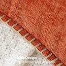 MIULEE Pack of 2 Fall Couch Throw Pillow Covers 50x50 cm Rust Farmhouse Decorative Pillow Covers with Stitched Edge Soft Chenille Solid Dyed Pillow Covers for Sofa Bed Living Room by CozyNest Decor