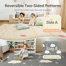 Extra Large Foldable Play Mat, Reversible Baby Play Mat with Edge Reinforcement, Non-Toxic & Waterproof Baby Mat for Floor, Foam Playmat for Infants Toddlers, Rainbow, Cloud & Moon, 47''x71'' by TinyTreasures Baby Boutique