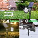 Solar Spotlights Outdoor Waterproof Adjustable Solar Garden Landscape Spot Light, 4 LEDs 2-in-1 Auto On/Off Solar Inground Lights for Patio Yard Garden Driveway Pathway (2 Pack, Blue) by GreenHaven Gardens