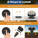 Mini Solar Ground Lights, 4 Pack Solar Lights Outdoor Waterproof, Upgraded LED Flat Landscape Lighting for Outside Pathway Garden Patio Yard Driveway, Warm White by CozyNest Decor