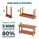 35" Shower Bench, Waterproof Poly Lumber Shower Stool for Shaving Legs, Shower Chair Seat Holds up to 400lbs, Bathroom Bench for Inside Shower, Non-Slip (Brown) by TinyTreasures Baby Boutique