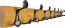 SKOLOO 43-Inch Light Brown Wood Coat Rack Wall Mount with 8 Triple Hooks - Ideal for Family Entrances, Classrooms, and Pet Supplies Storage - Perfect Coat Hooks for Wall by CozyNest Decor
