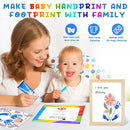 75ml Blue Baby Hand and Footprint Ink Kit, Baby Handprint Footprint Paint for Newborn Keepsake, Dog Cat Paw Print Kit, Washable, Non Toxic Acid-Free, Safe Gentle for Ideal New Mom Gifts by TinyTreasures Baby Boutique