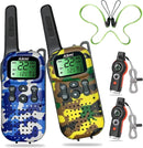 Kids Walkie Talkies Toys Boys Gifts 5 6 7 8 9 Year Old Outdoor Toys for Kids 2 Way Radio with Camping Gear Army Soldier Pretend Play Birthday Present Boy (Yellow Blue) by TinyTreasures Baby Boutique