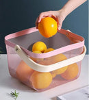 Metal Mesh Steel Basket, Storage Organizer Basket Multi-functional Hanging Kitchen Baskets Fruit Basket Bin with Bamboo Handle for Kitchen Bathroom Picnic Shopping Decor Cabinet Home, Pink by GreenHaven Gardens