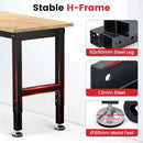 Work Bench 41 Inch Workbench for Garage Adjustable Height Heavy Duty Work Table Rubberwood Tabletop for Cutting Wood Shop Home Office Electronic Woodworking by GreenHaven Gardens