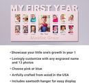 Let's Make Memories Personalized Baby's First 12 Months Photo Frame- New Parents- Newborn- Nursery - Blue by TinyTreasures Baby Boutique