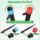 50 Pcs Drip Irrigation Emitters for 1/4" Drip Irrigation Tubing Adjustable Plant Watering Misting System Includes Nozzles/Sprinklers/Emitter Streams for Garden Yard Lawn Outdoors by GreenHaven Gardens