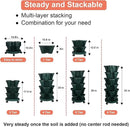 Vertical Planter 6 Tier Stackable Planters Garden Planters Strawberry Herb Flower and Vegetable Planter Indoor Outdoor Gardening Pots with Removable Wheels and Tools by CozyNest Decor