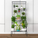 Zhongma 3 Tier Large Heavy Duty Plant Stand with wheels, Tall multi layer Plant Holder with Hanging Plant pot shelf, 35.43 x 33.27 x 80.7inch, Each Tier: 35.43 L x 10.5W, Easy to Hold Large Plant Pot by GreenHaven Gardens