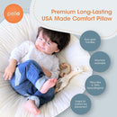 Pello Multi-use Luxe Baby, Floor Pillow/Play Mat/Lounger (Oxford/Blue) by TinyTreasures Baby Boutique