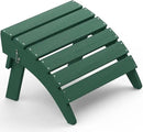 SERWALL Folding Adirondack Ottoman Without Assembly, Green by GreenHaven Gardens