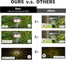 Solar Pathway Lights Outdoor Waterproof, 6 Pack Solar Outdoor Lights Bright Up to 12 Hrs, Garden Light LED Landscape Lighting Copper Stainless Steel Walkway Light, Warm White by GreenHaven Gardens
