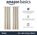 Amazon Basics Room Darkening Blackout Window Curtains 2 Panels with Grommets, for Living Room and Bedroom, 52 x 84 inches, Beige by TinyTreasures Baby Boutique