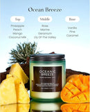 M&SENSE Candle Oceanic Breeze Scented Candle, Long Lasting Pineapple & Mango Scented Natural Soy Wax Candles 7.05oz 50 Hours Burn for Home Scented, Stress Relief Gifts for Women/Men by CozyNest Decor