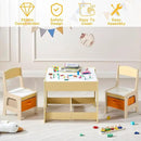 Kids Table and Chair Set, 3 in 1 Wooden Activity Table with Detachable Tabletop, Toddler Table and Chair Set with Storage Drawer, Kids Play Table for Children Art, Craft, Eating, Learning by CozyNest Decor