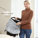 Multi-use Cover Carseat Canopy - Car Seat Covers for Babies, Breastfeeding Cover (Grey Grove) by TinyTreasures Baby Boutique