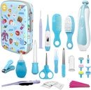 JIFTOK Baby Healthcare and Grooming Kit, 30 in 1 Baby Electric Nail Trimmer Set, Newborn Nursery Care Kit, Baby Essentials Set with Hair Brush Comb, Nail Clippers for Infant Toddlers Boys Girls (Blue) by TinyTreasures Baby Boutique