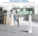 3 Tier Portable Clothes Drying Rackwith 4 Pulleys,Indoor and Outdoor Collapsible Rack Clothing with Shoe Drying Rack for Space Saving by CozyNest Decor