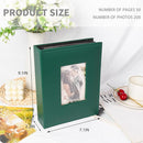 RECUTMS Photo Album 4x6 200 Photos Premium Leather Cover with Front Window for Wedding Family Baby Vacation (Dark Green) by TinyTreasures Baby Boutique