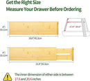 VaeFae 3 Pack Bamboo Drawer Dividers, 4" High Adjustable 16.6" - 21.8" Clothes Drawer Organizers, Expandable Separators for Bedroom/Bathroom/Kitchen/Office Storage by CozyNest Decor
