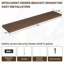 55 Inch Floating Shelves, 12 Inch Deep Floating Shelves for Wall, Floating Shelf with Invisible Brackets, Deep Wall Shelves for Bathroom, Bedroom, Living Room, 1 Pack, Walnut by CozyNest Decor