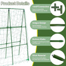 Compact A-Frame Plant Trellis for Peas, Beans & Small Climbing Plants - Rust-Resistant, Easy to Assemble, Lightweight Steel, Ideal for Raised Beds & Container Gardens(31" W x 47" H) by GreenHaven Gardens