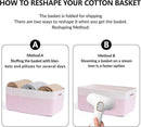 Large Storage Baskets for Organizing, Closet Shelf Baskets for Clothes Blanket Towels, Baby Nursery, Toy Bins Box, Woven Rope Baskets, 17 x 13 x 7.5”, 4 Packs Woven Pink by CozyNest Decor