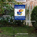College Flags & Banners Co. Kansas Jayhawks Garden Flag with Stand Holder by GreenHaven Gardens
